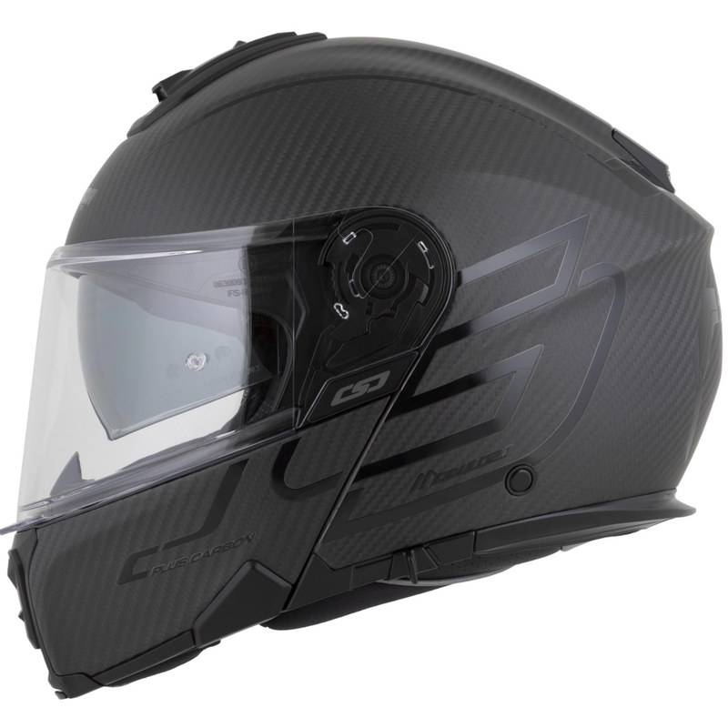 Cassida Modulo 2.1 Plus Carbon BlackOut felnyitható motoros bukósisak matt fekete