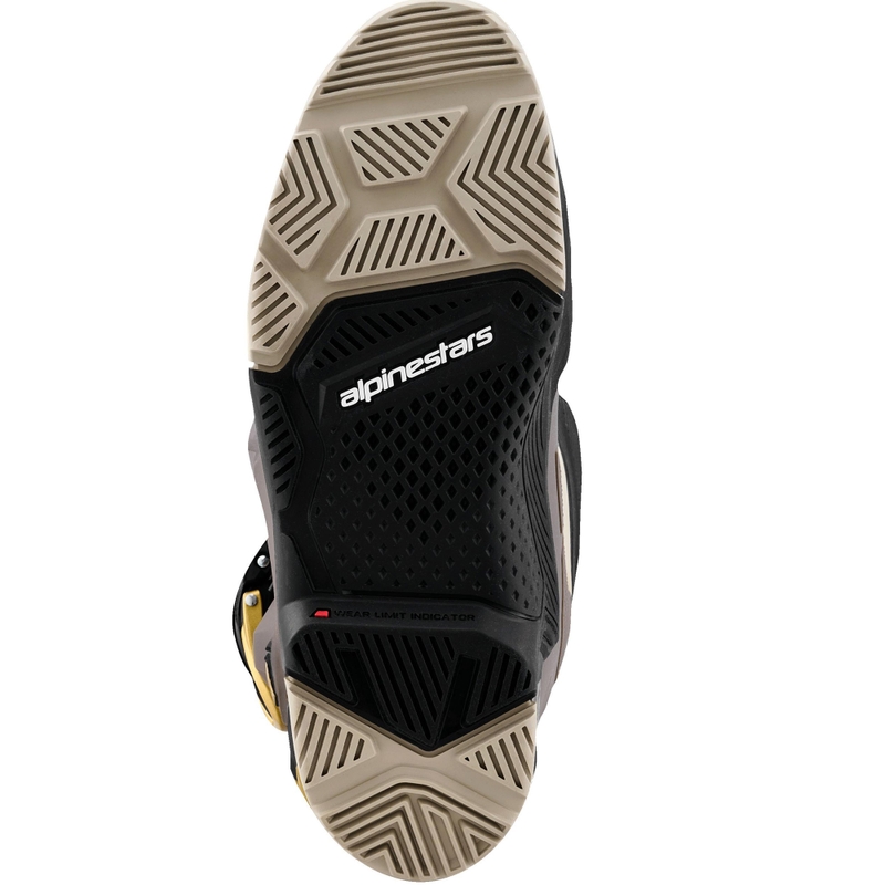 Alpinestars Tech 7 Enduro Drystar motoros csizma fekete-sötétszürke-arany