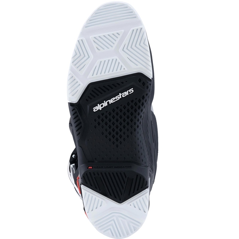 Alpinestars Tech 7 Enduro Drystar motoros csizma fekete-fluo piros-fehér