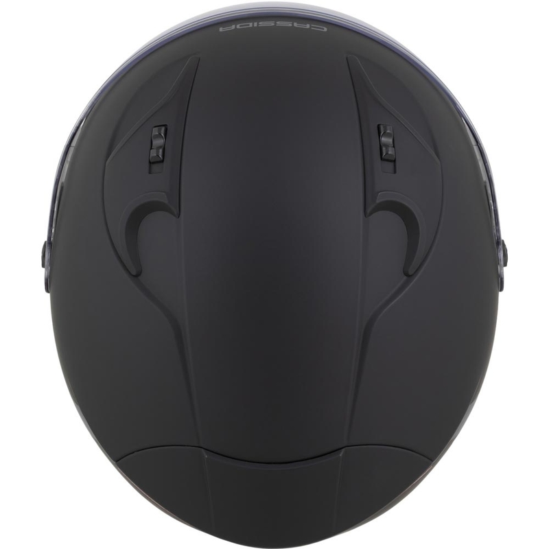 Cassida Reflex 2.0 Safety nyitott motoros bukósisak matt fekete-szürke-fényvisszaverő ezüst