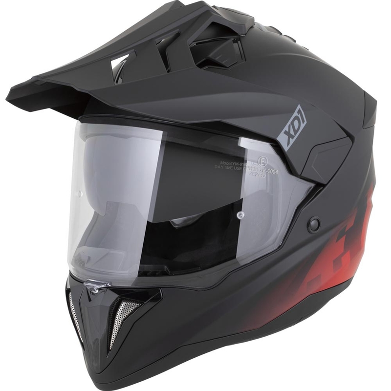ZED XD1 enduro motoros bukósisak matt fekete-piros