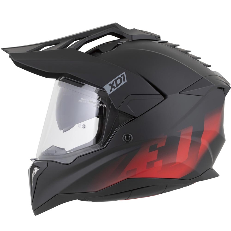 ZED XD1 enduro motoros bukósisak matt fekete-piros