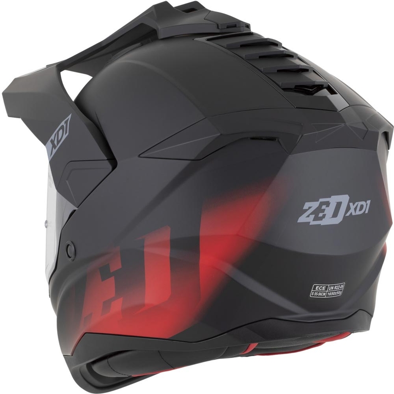 ZED XD1 enduro motoros bukósisak matt fekete-piros