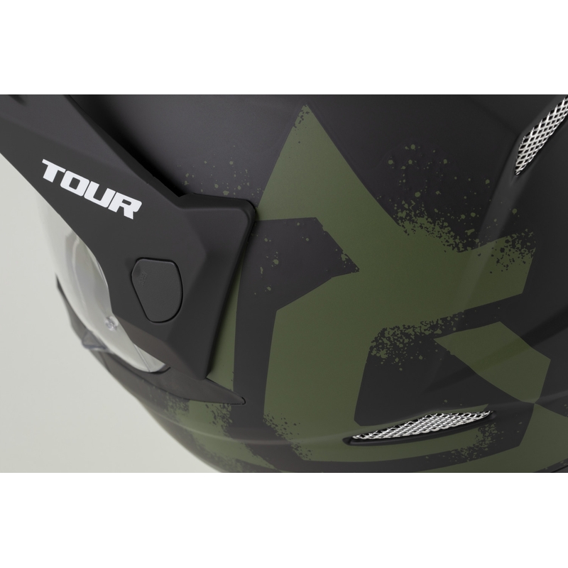 Enduro helma na motorku Cassida Tour 2.0 Crew matná černo-tmavě zelená