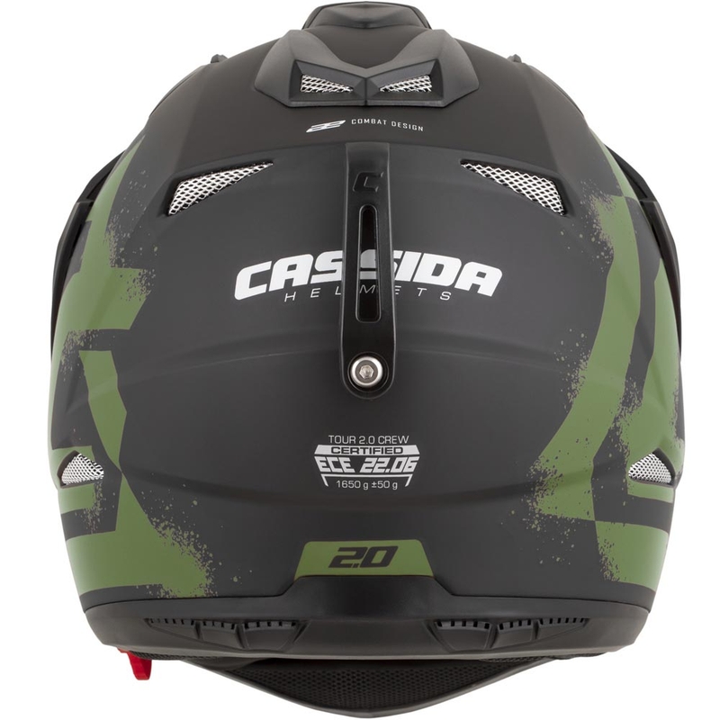 Enduro helma na motorku Cassida Tour 2.0 Crew matná černo-tmavě zelená