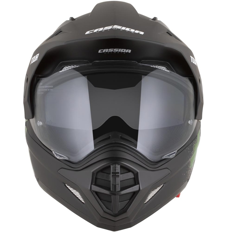 Enduro helma na motorku Cassida Tour 2.0 Crew matná černo-tmavě zelená