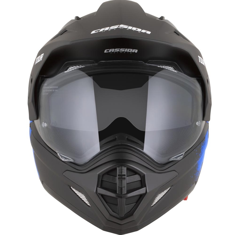Cassida Tour 2.0 Crew enduro motoros bukósisak matt fekete-kék