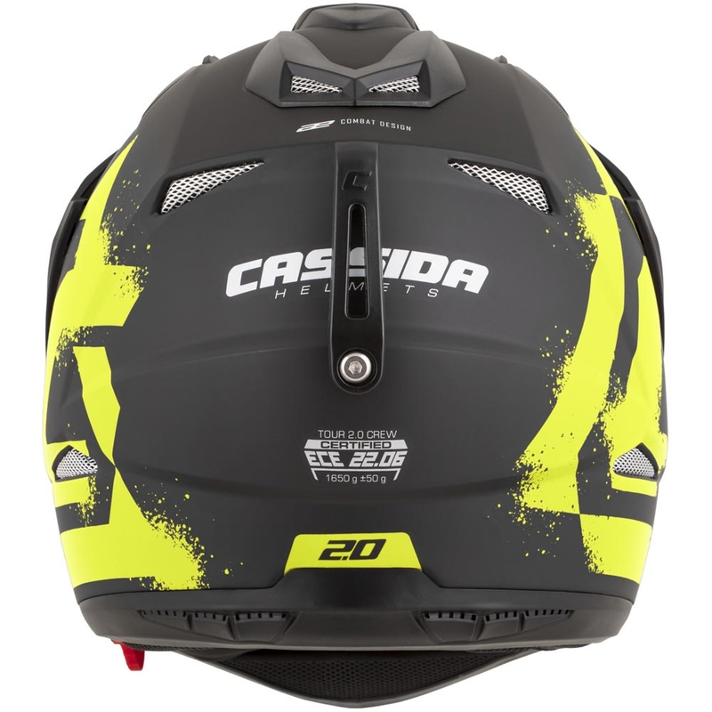 Enduro helma na motorku Cassida Tour 2.0 Crew matná černo-fluo žlutá