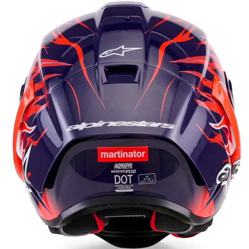 Alpinestars Supertech R-10 Flyte limitált kiadás Jorge Martin zárt motoros bukósisak lila-piros