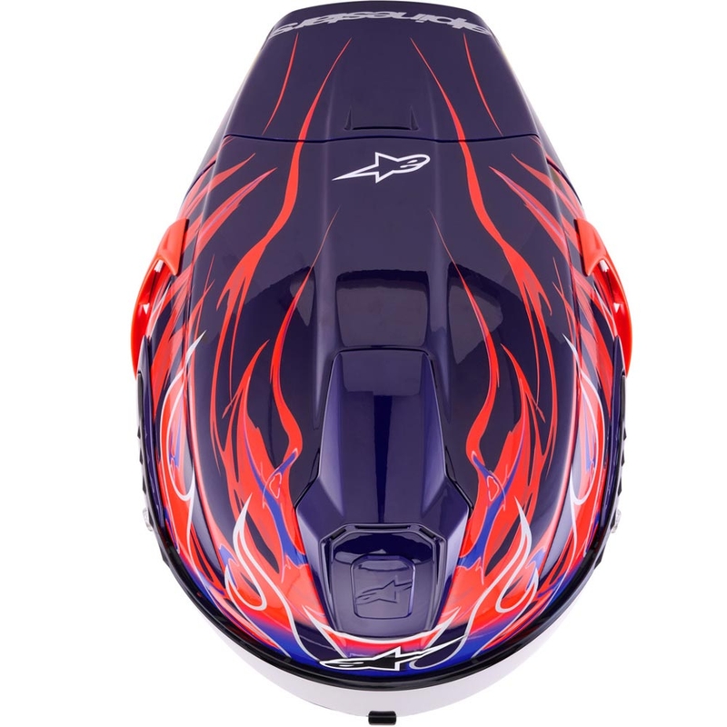 Alpinestars Supertech R-10 Flyte limitált kiadás Jorge Martin zárt motoros bukósisak lila-piros