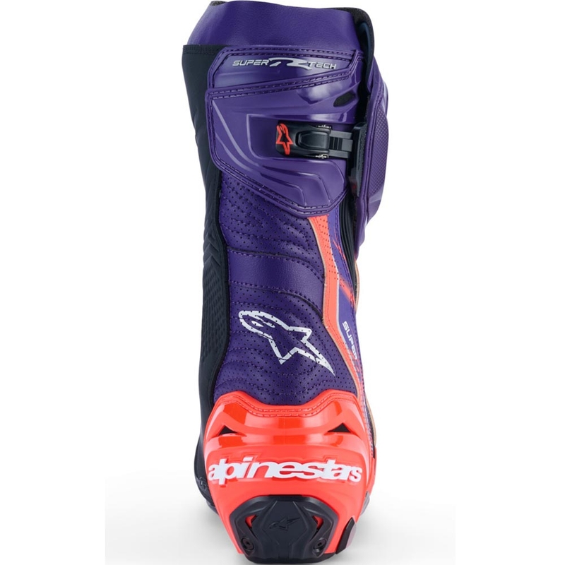 Alpinestars Supertech R Vented Flyte limitált kiadás Jorge Martin motoros csizma lila-piros-fekete