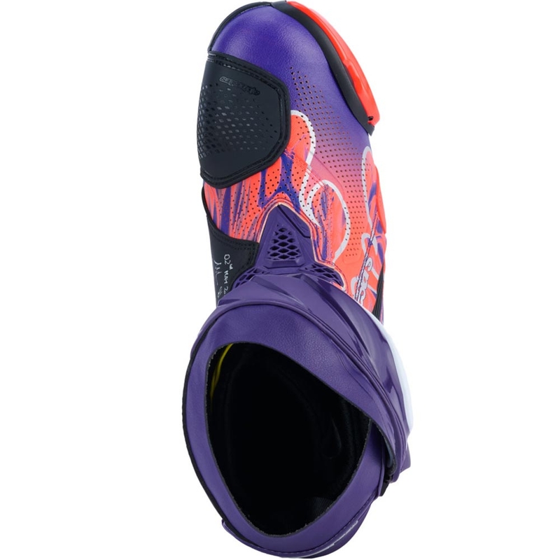 Alpinestars Supertech R Vented Flyte limitált kiadás Jorge Martin motoros csizma lila-piros-fekete
