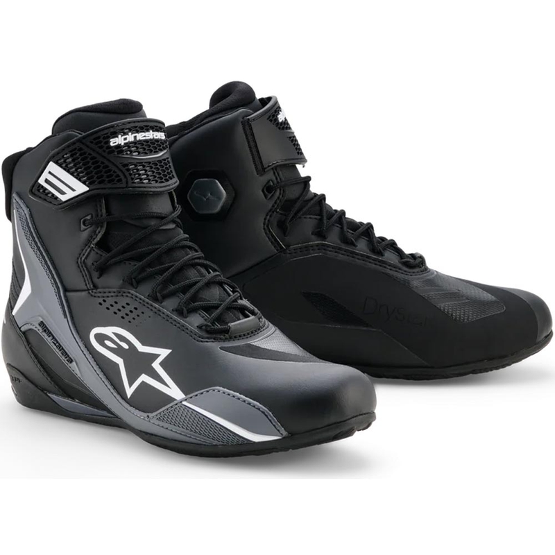 Boty na motorku Alpinestars Faster-4 Drystar černo-tmavě šedo-bílé