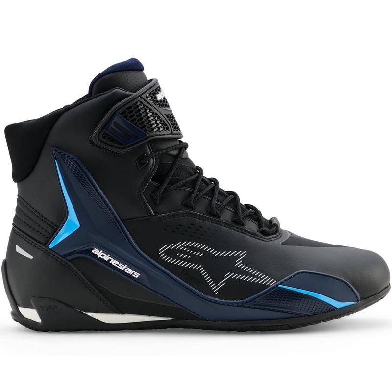 Alpinestars Faster-4 Drystar motoros cipő fekete-kék-fehér