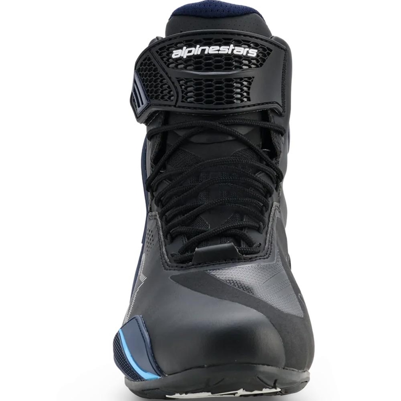 Alpinestars Faster-4 Drystar motoros cipő fekete-kék-fehér