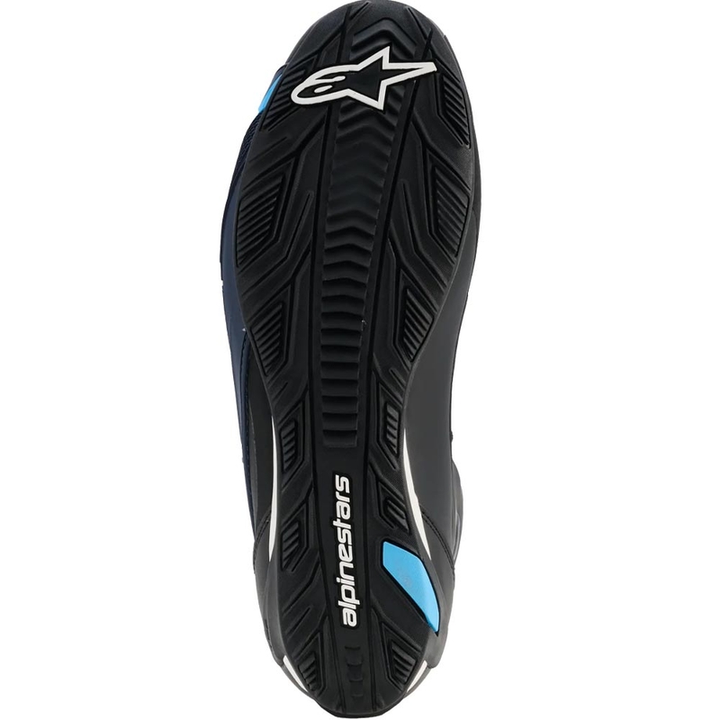 Alpinestars Faster-4 Drystar motoros cipő fekete-kék-fehér
