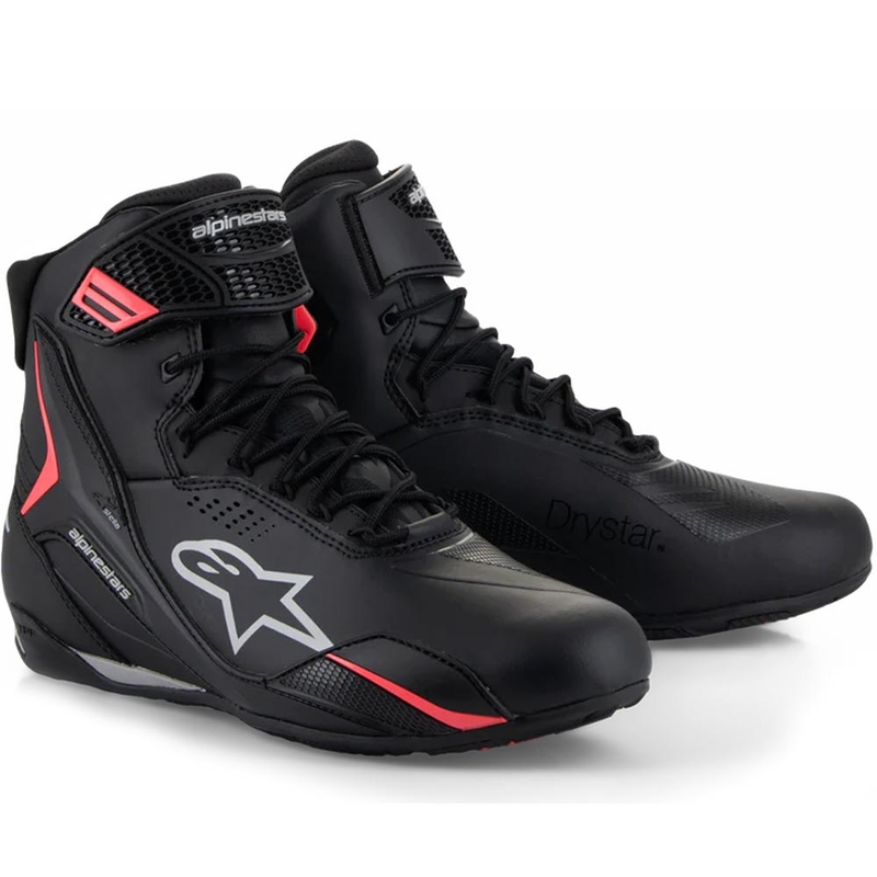 Alpinestars Stella Faster-4 Drystar női motoros cipő fekete-szürke-piros