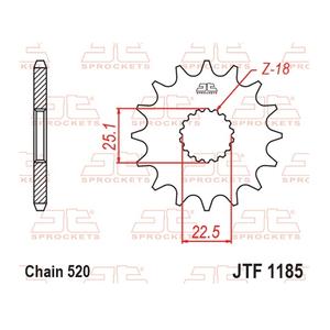 Első lánckerék JT JTF 1185-17RB 17 fogak,520 rubber cushioned
