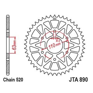 Alumínium csillagkerék JT JTA 890-44BLK 44 fogak fekete