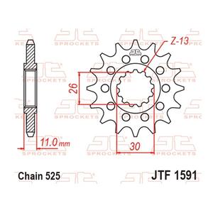 Első lánckerék JT JTF 1591-16 16 fogak,525