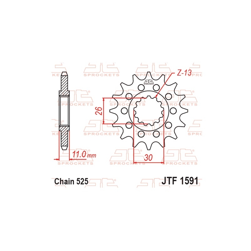 Első lánckerék JT 16 fogak,525