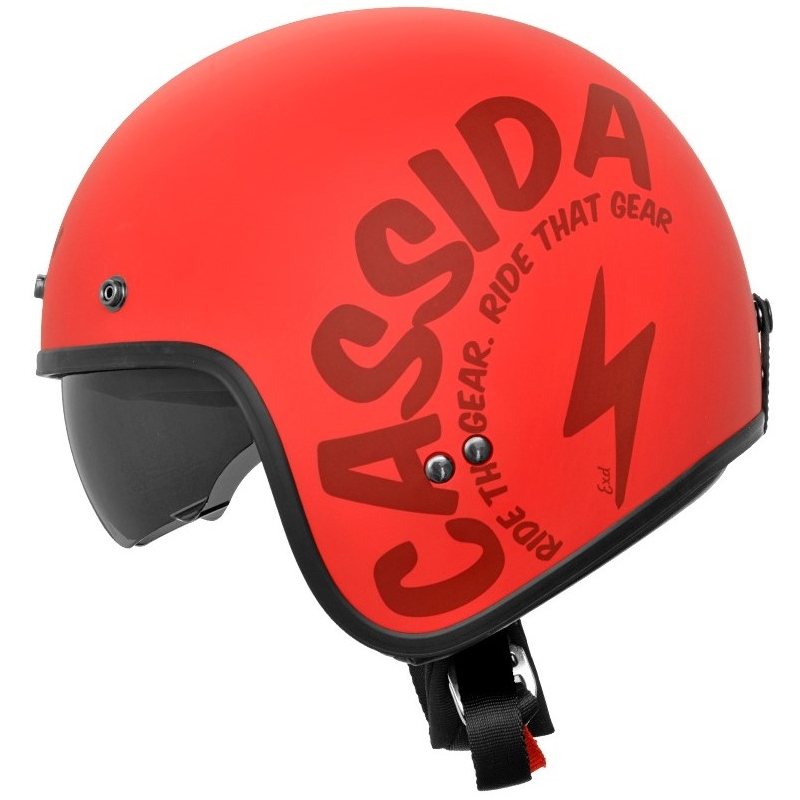 Cassida Oxygen Gear nyitott sisak piros-fekete