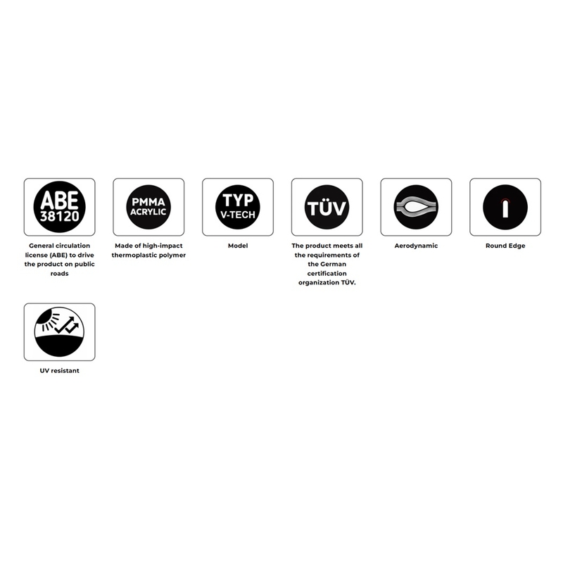 Windshield PUIG V-TECH LINE SPORT smoke