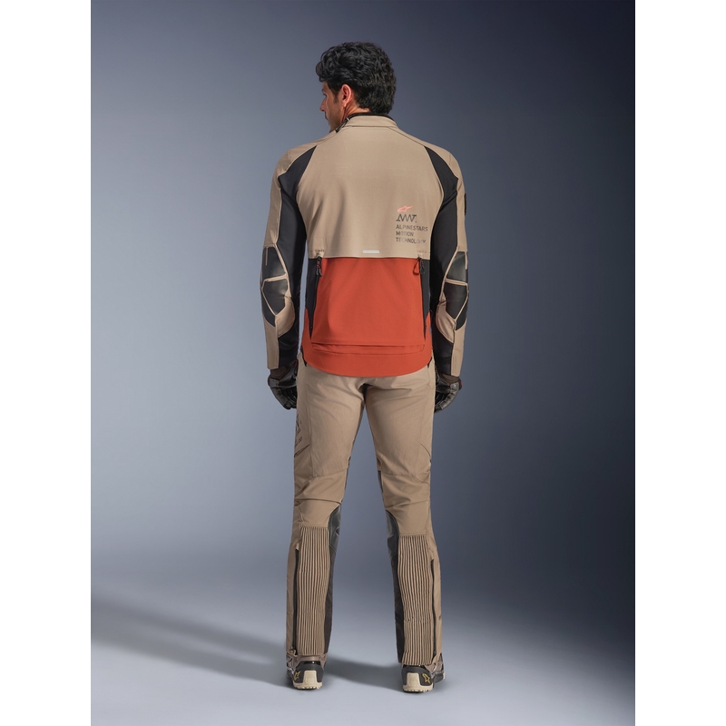 Alpinestars AMT-8 Stretch Drystar XF motoros kabát barna-narancssárga-fekete