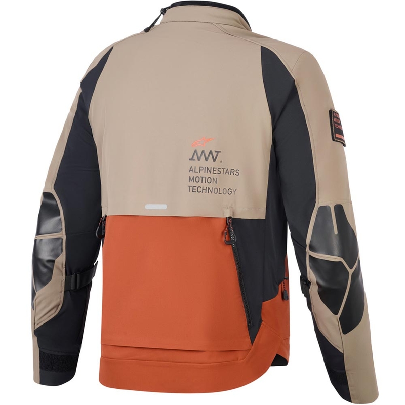 Alpinestars AMT-8 Stretch Drystar XF motoros kabát barna-narancssárga-fekete