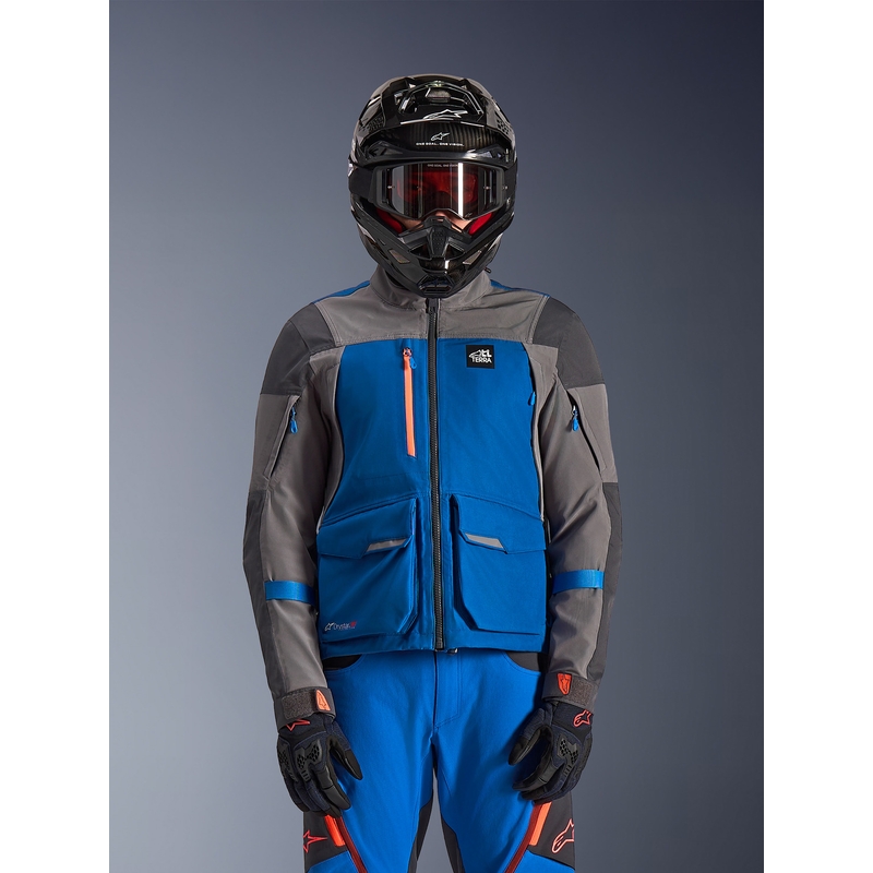 Alpinestars Maxdura Drystar XF motoros kabát kék-sötétszürke
