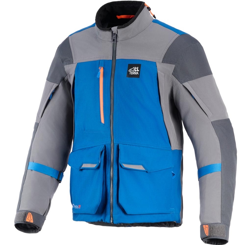 Alpinestars Maxdura Drystar XF motoros kabát kék-sötétszürke