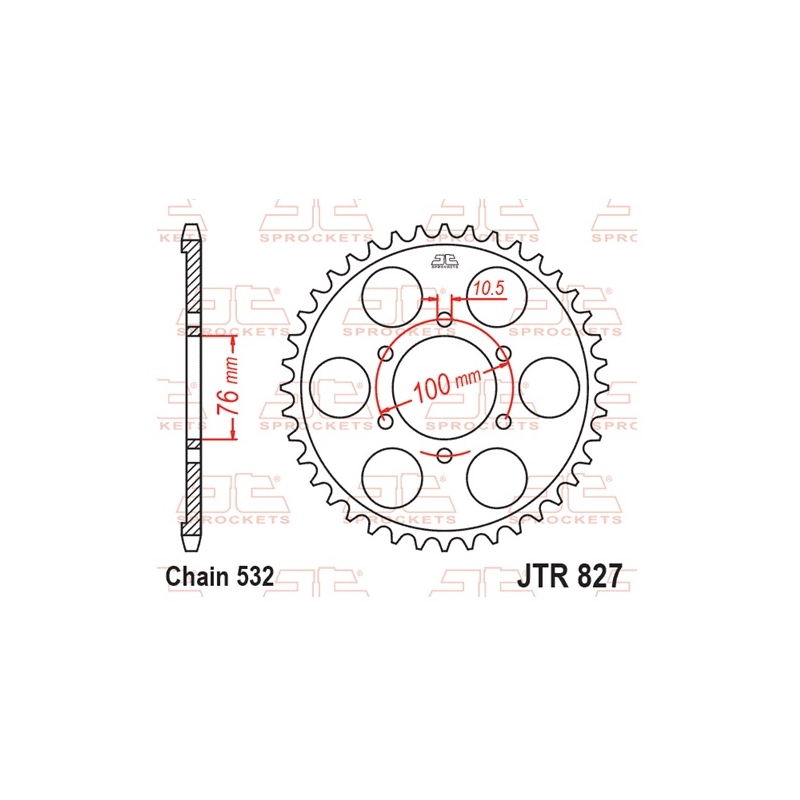 Csillagkerék JT 44 fogak,532