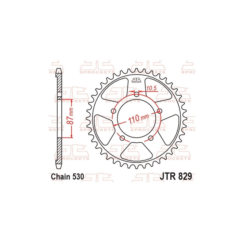Csillagkerék JT 47 fogak,530