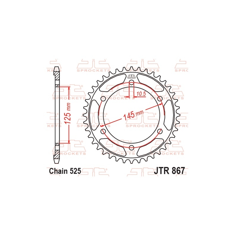 Csillagkerék JT 44 fogak,525
