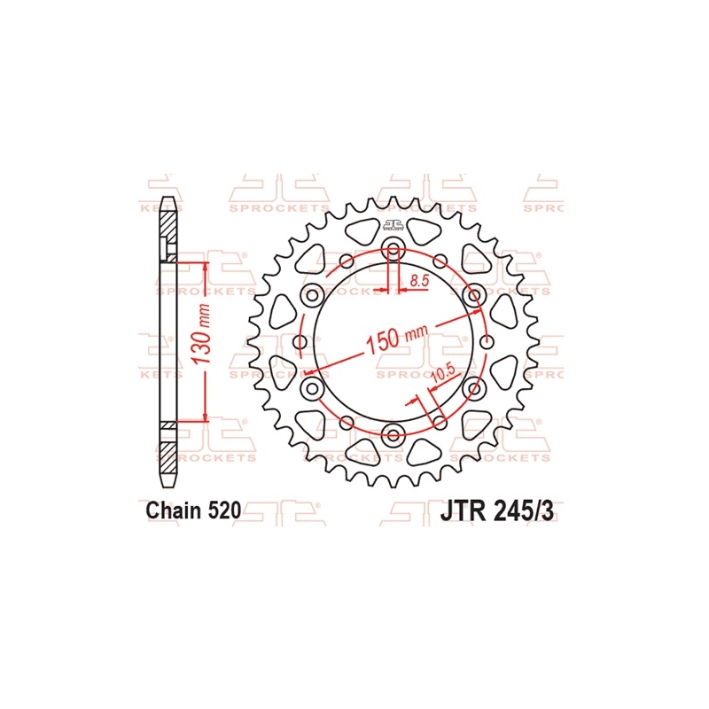 Csillagkerék JT 42 fogak,520