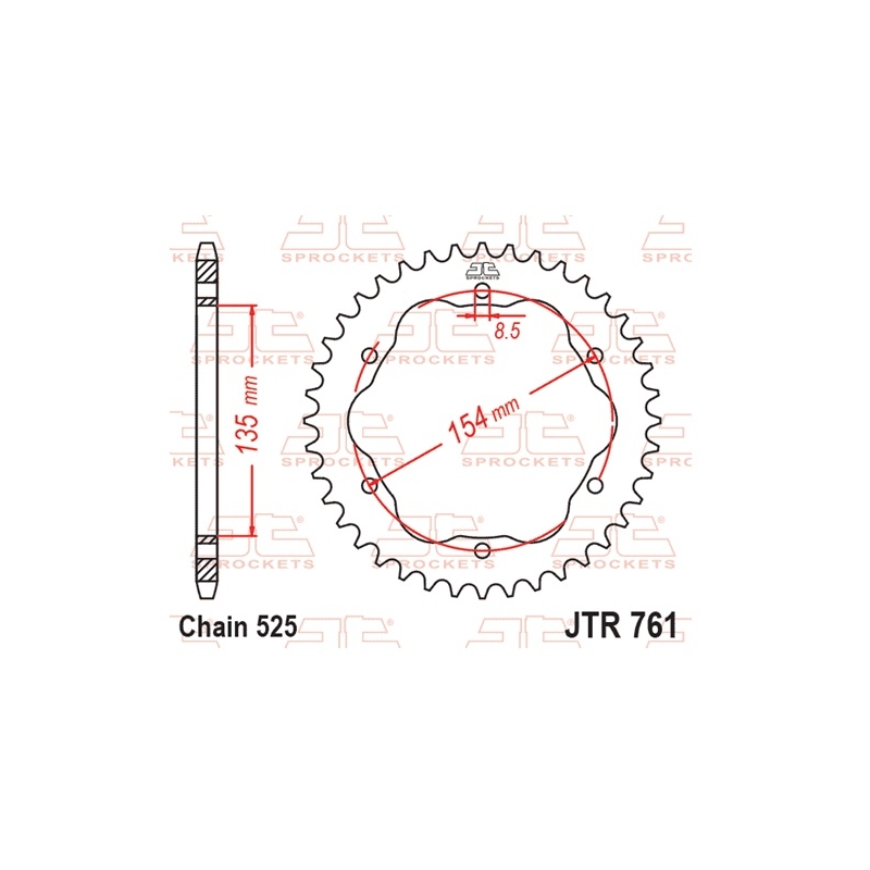 Csillagkerék JT 43 fogak,525