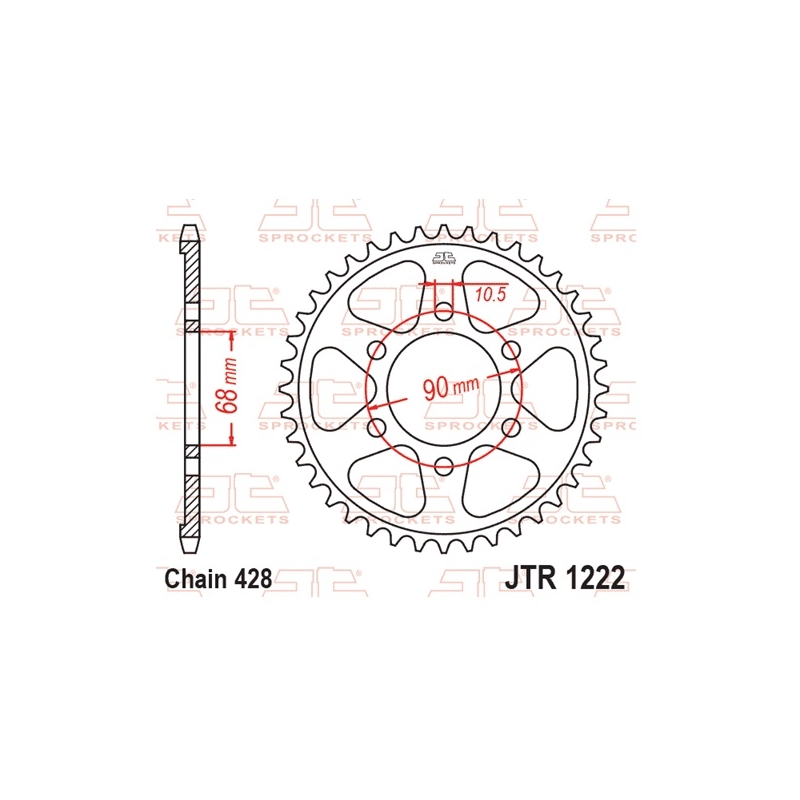 Csillagkerék JT 47 fogak,428