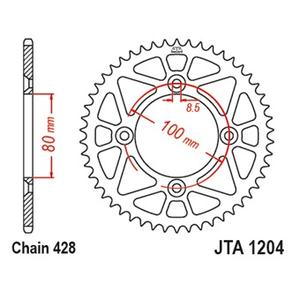 Alumínium csillagkerék JT JTA 1204-46BLK 46)T, nt((428 fekete