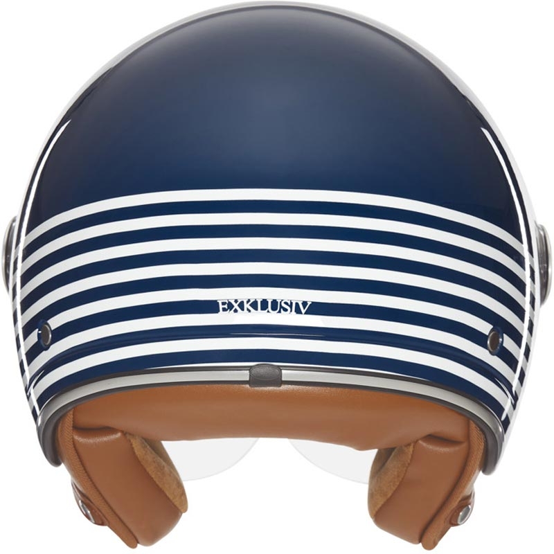 Otevřená helma na motorku NOX Exklusiv Smart 2 Marina modro-bílá