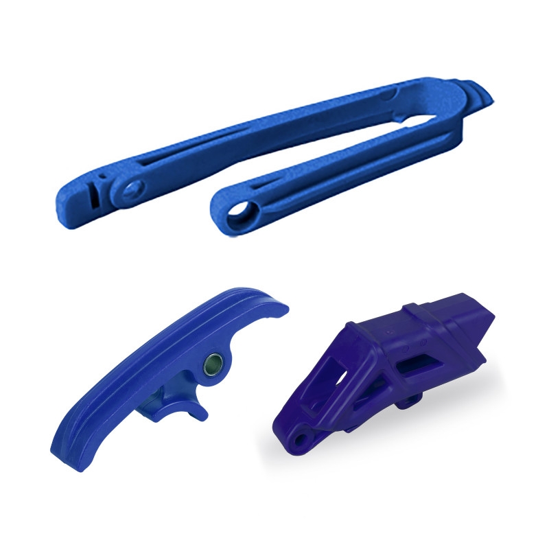 Kit chain guide & chain slider & chain sliding piece POLISPORT kék