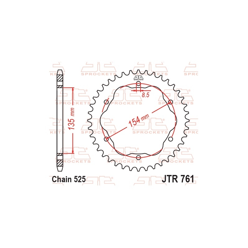 Csillagkerék JT 41 fogak,525