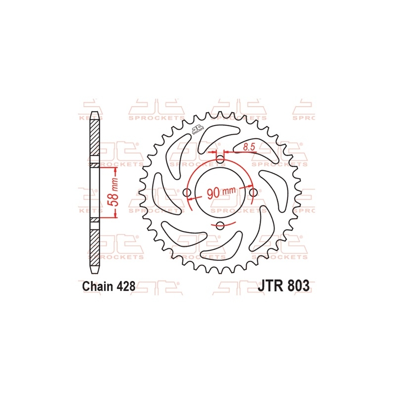 Csillagkerék JT 45 fogak,428