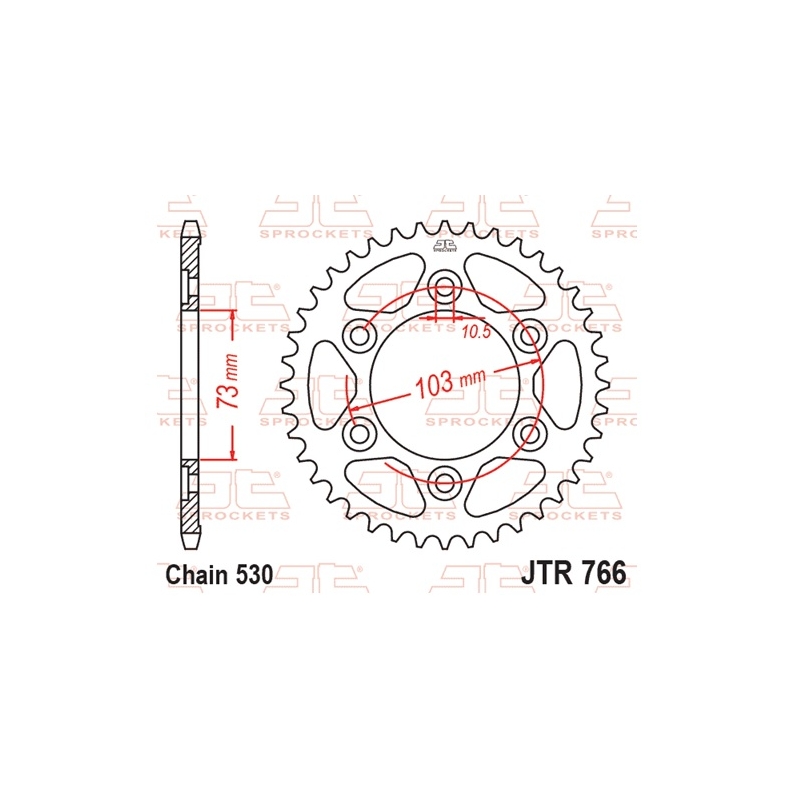 Csillagkerék JT 43 fogak,530
