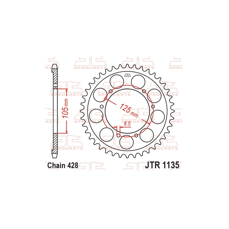 Csillagkerék JT 69 fogak,428