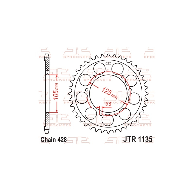 Csillagkerék JT 62 fogak,428