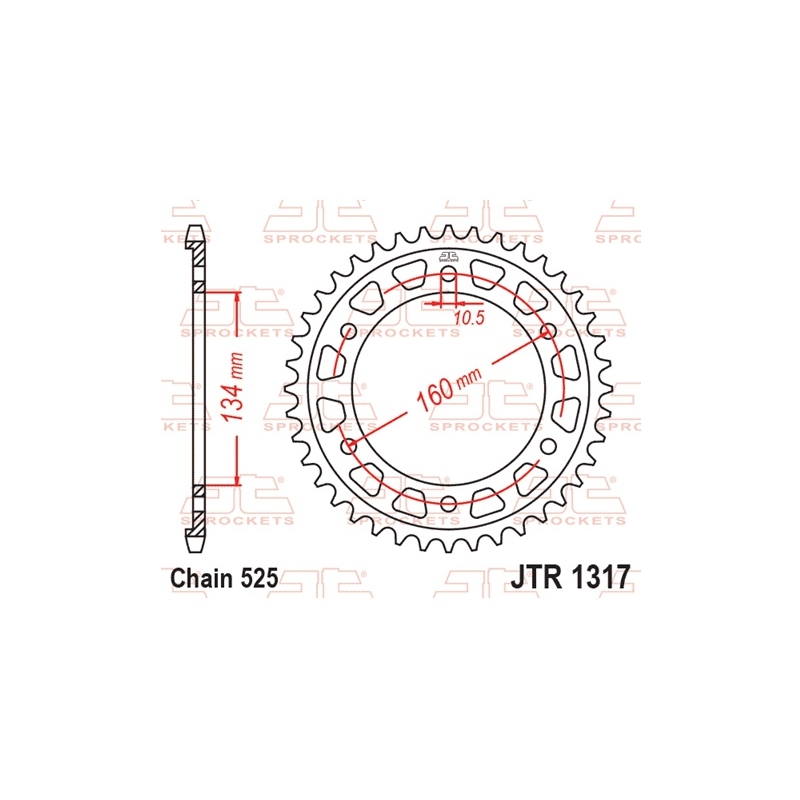 Csillagkerék JT 40 fogak,525