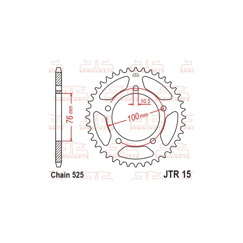 Csillagkerék JT 42 fogak,525
