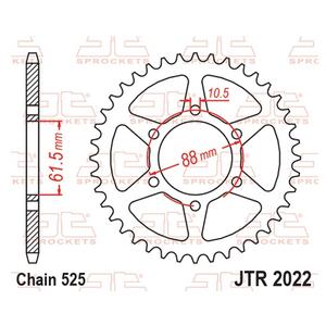 Csillagkerék JT JTR 2022-38 38 fogak,525