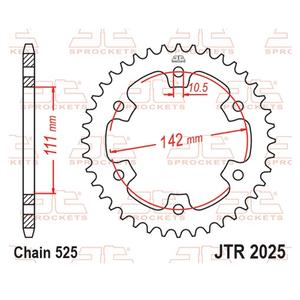 Csillagkerék JT JTR 2025-38 38 fogak,520