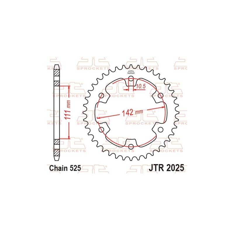Csillagkerék JT 38 fogak,520
